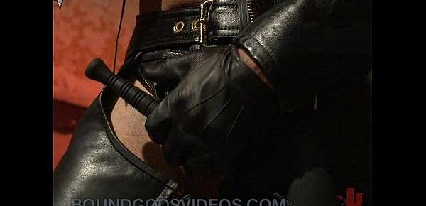  Tied up gay electro shocked and whipped and fucked